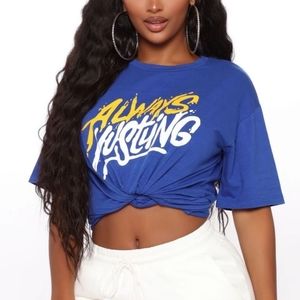 Always Hustling graphic tunic tee